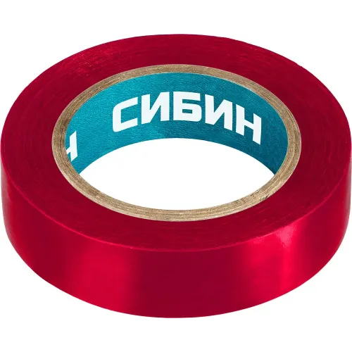 СИБИН 15 мм х 10 м, 5 000 В, красная, изолента ПВХ (1235-3)