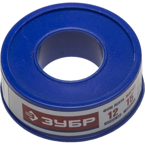 ЗУБР 0.1 мм х 12 мм х 15 м, 0.25 г/см3, ФУМ лента (12373-12-025)