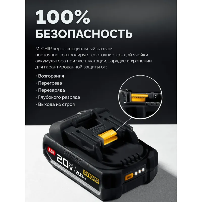 STEHER 20 В, 1 порт, 1 х 3 А, зарядное устройство для LMS АКБ (CH-20-13)