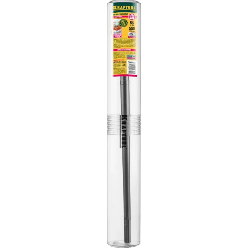 KRAFTOOL d 55 х 450/550 мм, SDS-max проломной бур (29355-55-550)