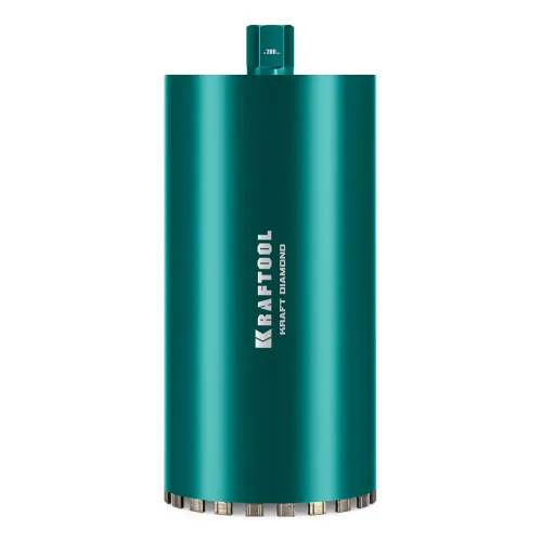 KRAFTOOL DIAMOND 200 мм (450 мм, 1 1/4″, лазерная сварка, сухое сверление с микроударом), алмазная коронка по железобетону (29825-200)