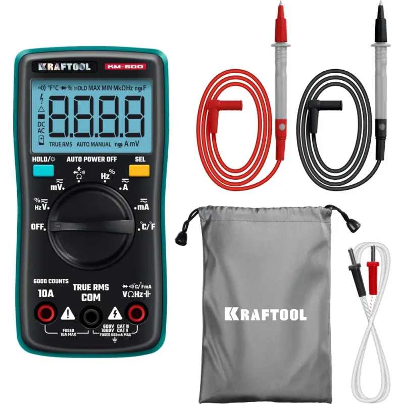 KRAFTOOL KM-600 цифровой мультиметр (59854)