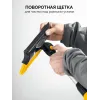 STAYER телескопическая щётка с поворотной головой и водосгоном от снега автомобильная, 990-1445 мм (61042-145)