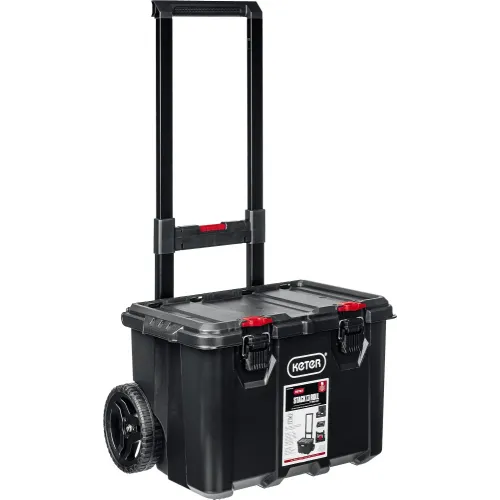 KETER STACKNROLL, 525 х 411 х 560 мм, (21″), пластиковый ящик-тележка на колесах (38397)