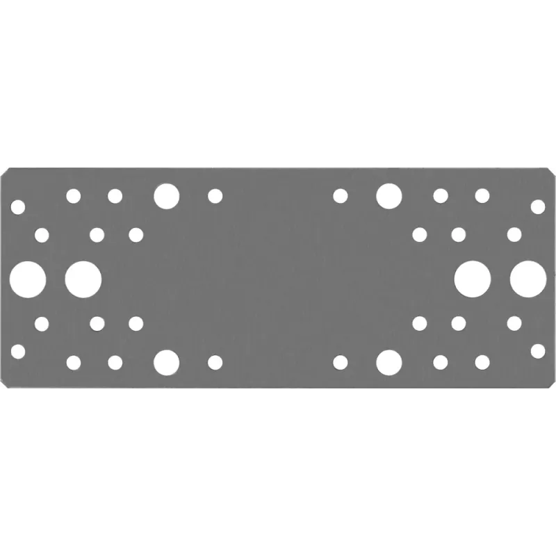 ЗУБР КП-2.0, 200 x 80 x 2 мм, цинк, крепежная пластина (310236-200-80)