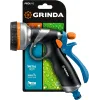 GRINDA RM-8, 8 режимов, курок сзади, металлический с TPR, поливочный пистолет, PROLine (8-427143)