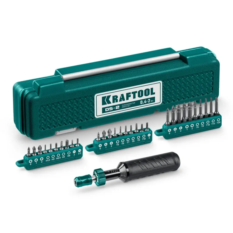 KRAFTOOL DS-2 0.4-2 Нм, динамометрическая отвертка (64034)