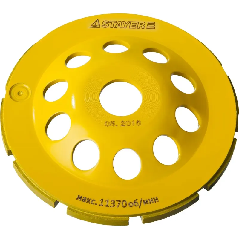 STAYER Single, d 125 мм, однорядная алмазная шлифовальная чашка (33382-125)