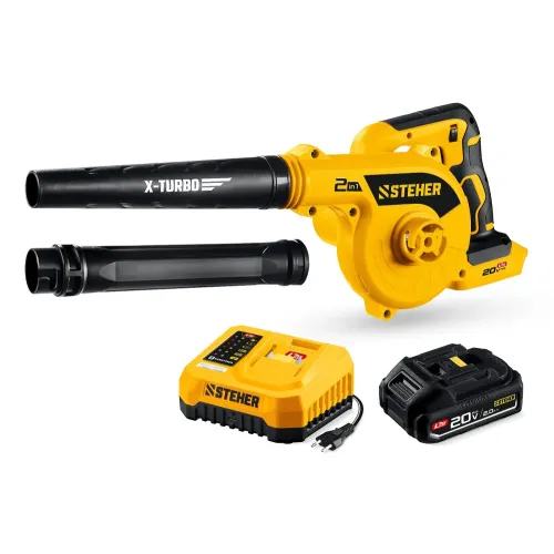 STEHER 20 В, 200 м3/ч, 1 АКБ LMS (2 Ач), воздуходувка-пылесос аккумуляторная (BLB-200-21)