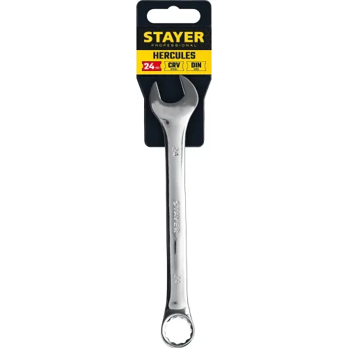 STAYER HERCULES, 24 мм, комбинированный гаечный ключ, Professional (27081-24)