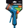 GRINDA F-7, 7 режимов, курок спереди, двухкомпонентный с регулятором напора, поливочный пистолет, PROLine (429120)