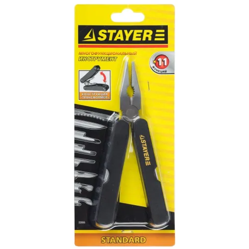STAYER STANDARD 11 функций, мультитул, 100 мм (22855)