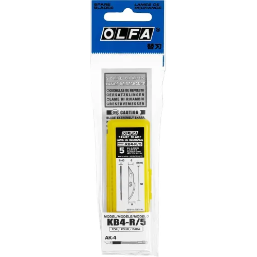 OLFA 6 мм, для ножа, закругленные лезвия (OL-KB4-R/5)