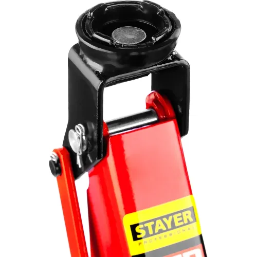 STAYER R-28 RED FORCE, в кейсе, 2 т, 130 - 350 мм, подкатной домкрат для легковых а/м, Professional (43153-2-K)