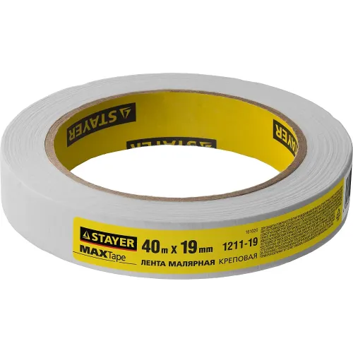STAYER MAXTape 19 мм х 40 м, креповая, малярная лента, MASTER (1211-19)