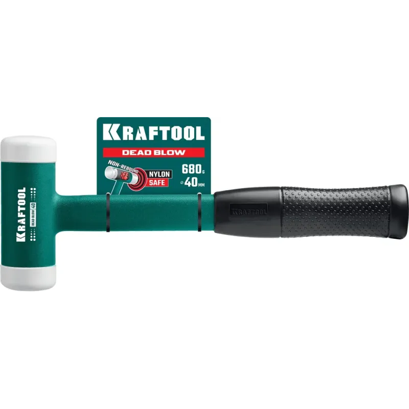 KRAFTOOL Dead Blow, 40 мм, 680 г, безынерционный молоток (2078-40)