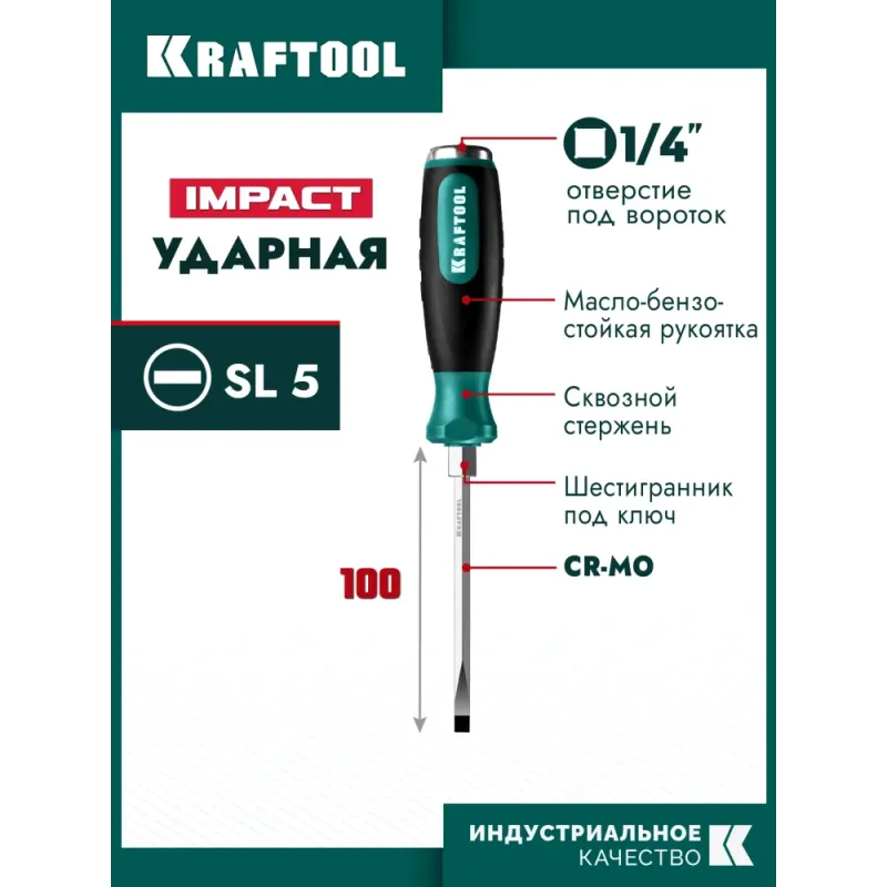 KRAFTOOL Impact SL 5, ударная отвертка (250033-5)