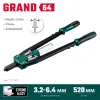KRAFTOOL GRAND-64, 3.2 - 6.4 мм, 520 мм, усиленный двуручный заклёпочник (311791)