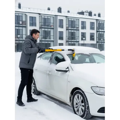 STAYER телескопическая щётка с поворотной головой от снега автомобильная, 805-1065 мм (61048)