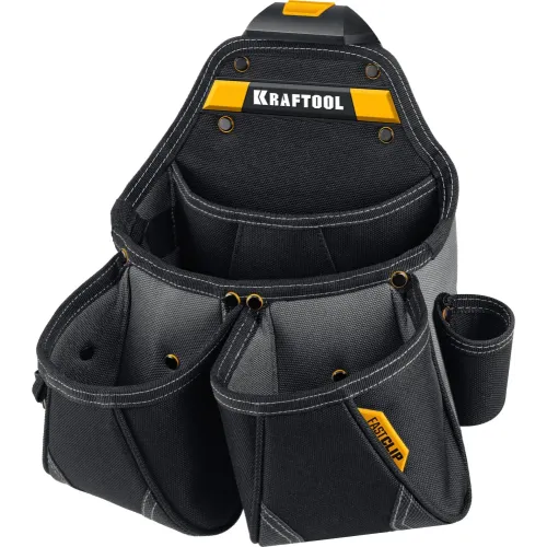 KRAFTOOL KBS-5 пояс монтажника, в комплекте: пояс монтажника, подтяжки и 3 сумки (38760-5)