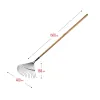 GRINDA GP-22R, 400 х 260 х 1500 мм, 22 круглых зубца, стальная рабочая часть, черенок из дерева высш. сорт, веерные грабли (39591)