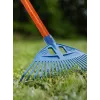 GRINDA PP-23 FIBER, 500 х 50 х 1680 мм, 23 зубца, ударопрочный пластик, фибергласовый черенок, грабли веерные пластиковые, PROLine (421815)