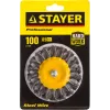 STAYER 100 мм, жгутированная стальная проволока 0.5 мм, щетка дисковая для дрели, Professional (35115-100)