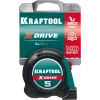 KRAFTOOL X-Drive, 5 м х 25 мм, рулетка (34122-05-25)