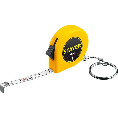 STAYER Mini, 1 м х 6 мм, рулетка-брелок (34140-1)