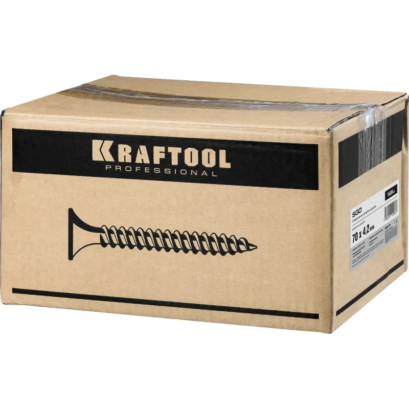KRAFTOOL СГД, 70 х 4.2 мм, фосфатированное покрытие, 1500 шт (6,62 кг.), саморез гипсокартон-дерево (3005-70)