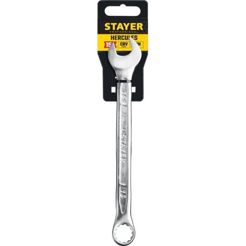 STAYER HERCULES, 15 мм, комбинированный гаечный ключ, Professional (27081-15)