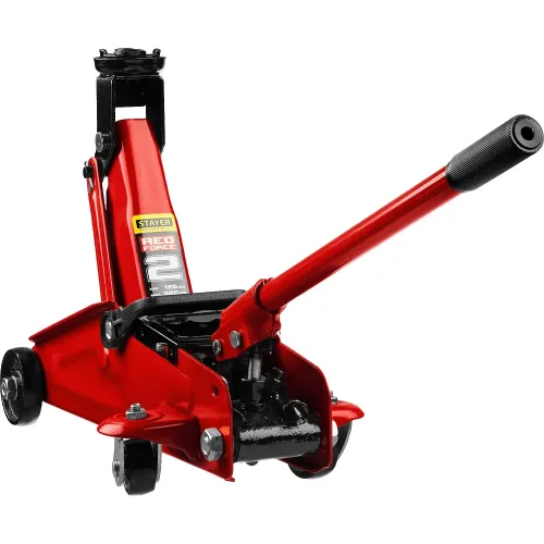 STAYER R-22 RED FORCE, 2 т, 125 - 320 мм, подкатной домкрат для легковых а/м, Professional (43152-2)