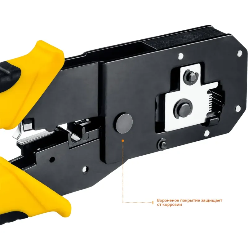 STAYER S-RJ, (RJ45, RJ11, RJ12), храповый механизм, универсальный кримпер (22652)