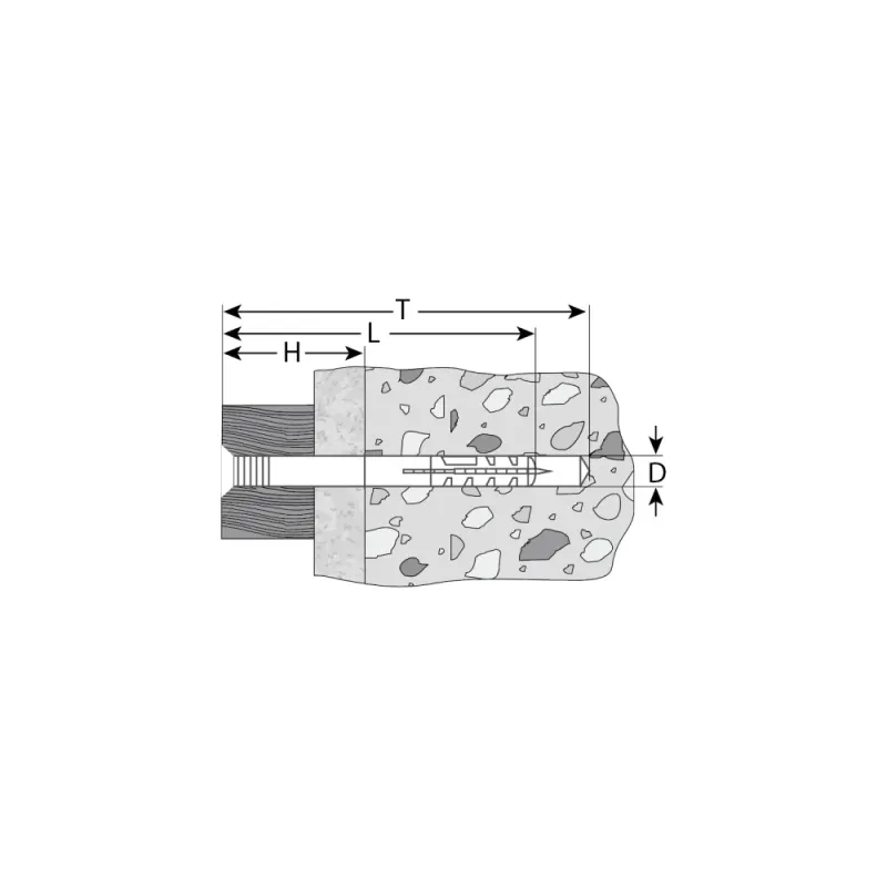 ЗУБР 6 х 40 мм, потайной бортик, 8 шт, дюбель-гвоздь (4-301346-06-040)