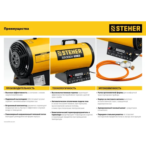 STEHER 17 кВт, газовая тепловая пушка (SG-20)