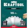 KRAFTOOL Fast, 185 х 20 мм, 24Т, пильный диск по дереву (36950-185-20)