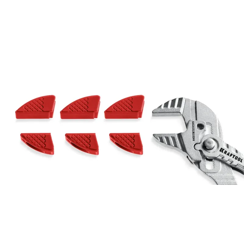 KRAFTOOL Vise-Wrench сменные защитные накладки на губки, для клещей 180 мм, набор из 3-х пар (22066-S3)