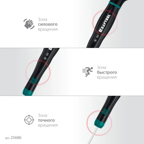 KRAFTOOL Precision 7, 7 предм., Набор отверток (25686)
