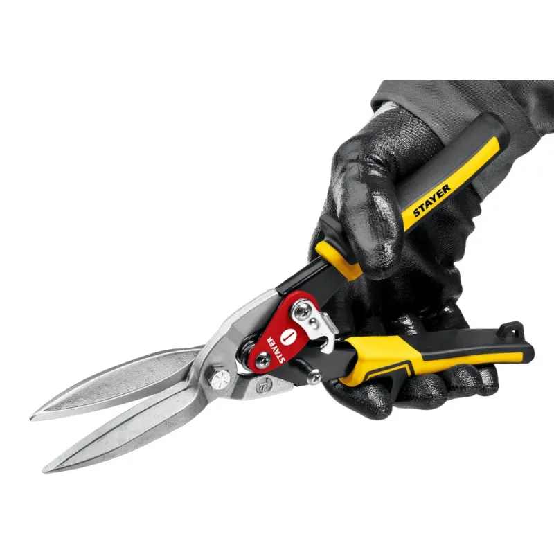 STAYER Cobra, 290 мм, прямые удлинённые ножницы по металлу (23055-29)