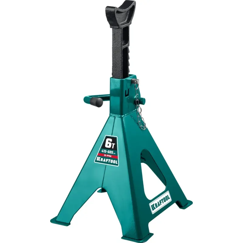 KRAFTOOL S-PIN, 6 т, 390 - 605 мм, усиленная страховочная подставка со штифтом (43465-6)