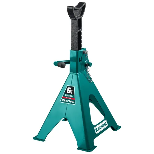 KRAFTOOL S-PIN, 6 т, 390 - 605 мм, усиленная страховочная подставка со штифтом (43465-6)