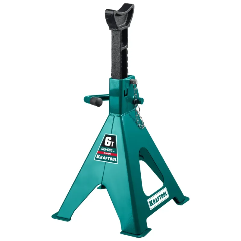 KRAFTOOL S-PIN, 6 т, 390 - 605 мм, усиленная страховочная подставка со штифтом (43465-6)