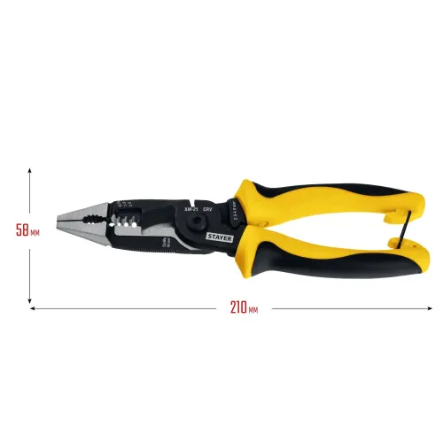 STAYER HERCULES XM-21, 4в1 электромонтажные клещи (23342-21)