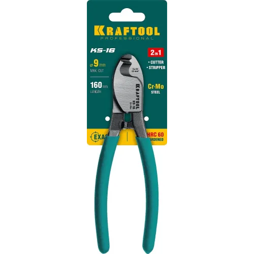 KRAFTOOL KS-16, d 9мм, 160мм, кабелерез (23333-16)
