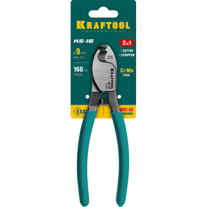 KRAFTOOL KS-16, d 9мм, 160мм, кабелерез (23333-16)
