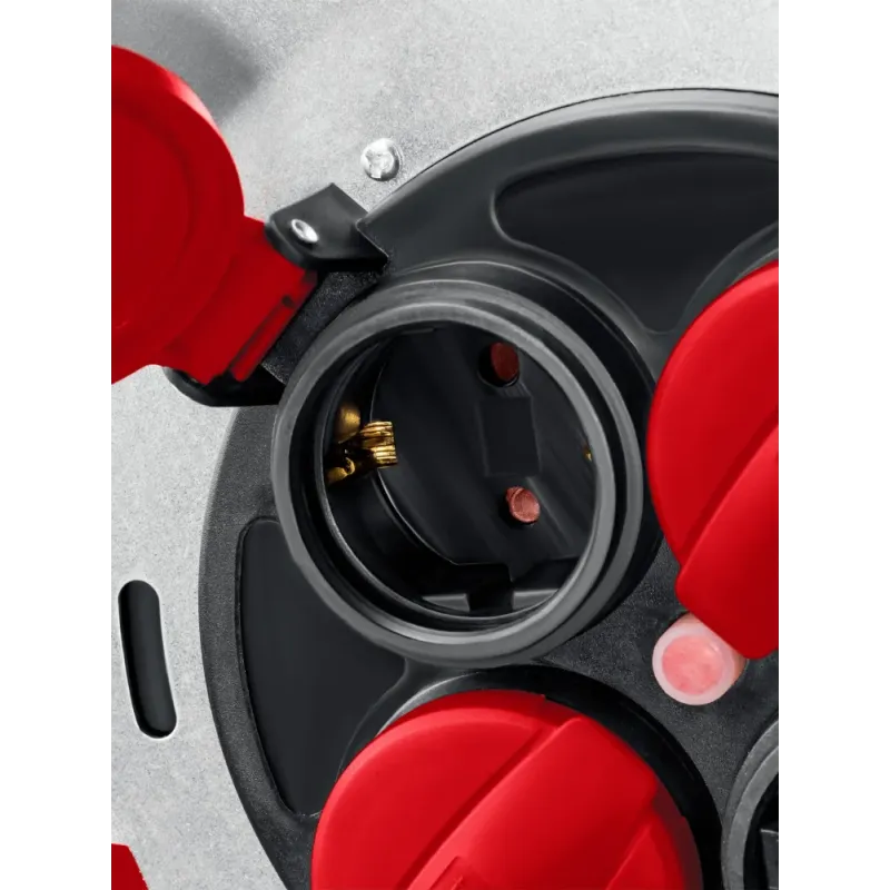 KRAFTOOL HEAVY DUTY 4.0, КГ 3х2.5 30м 4000Вт IP44, силовой удлинитель на стальной катушке (55086-30)