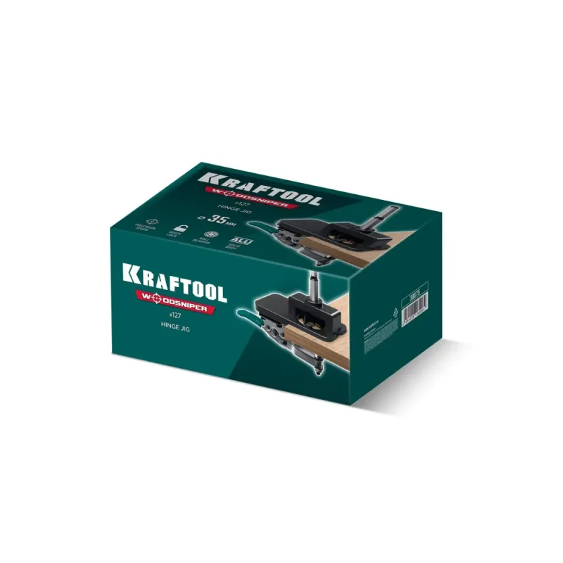 KRAFTOOL Woodsniper 127, 35 мм, кондуктор для мебельных петель (30075)