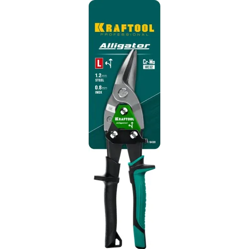 KRAFTOOL Alligator, 250 мм, левые ножницы по металлу (2328-L)