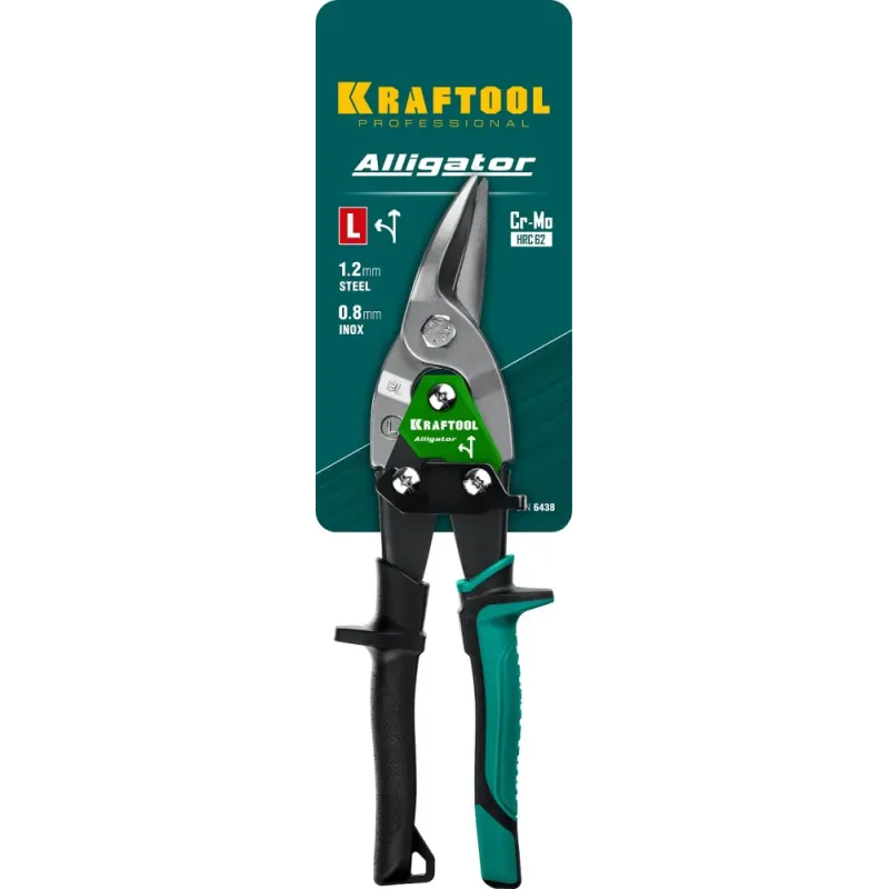 KRAFTOOL Alligator, 250 мм, левые ножницы по металлу (2328-L)