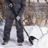 Лопата для уборки снега пластиковая, 385 х 410 х 1350 мм, алюминиевый черенок, Сибртех